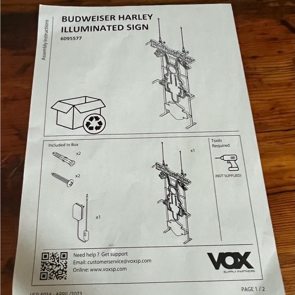 Budweiser Harley Led Illuminated Sign - Picture 5 of 5